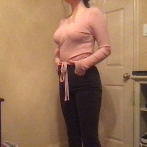 NWOT Reformation Petalo Pink Wrap Top